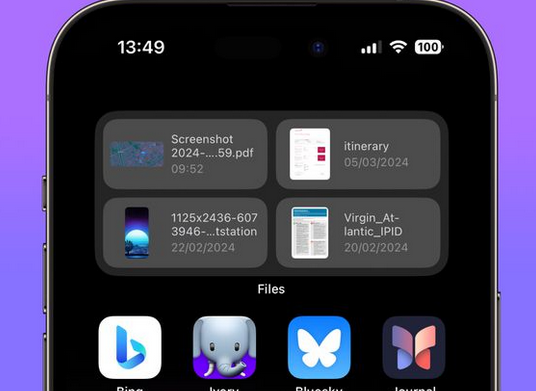 慈利苹果屏幕维修分享iPhone主屏幕快速访问最近的文件 
